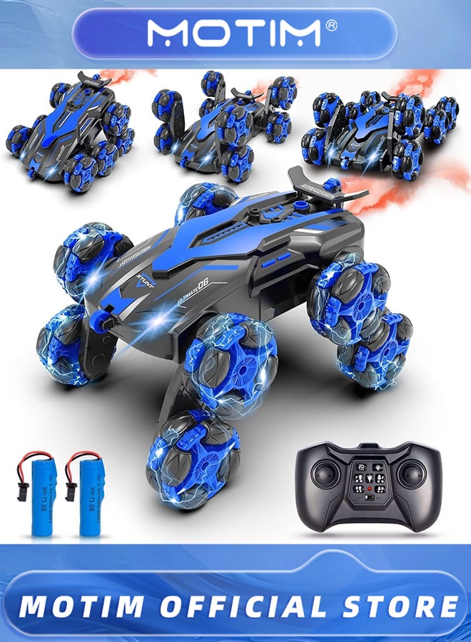 موتيم سيارة تحكم عن بعد 360 درجة دوارة للأطفال مع أضواء LED للأولاد من سن 4 إلى 7 سنوات - Image 2