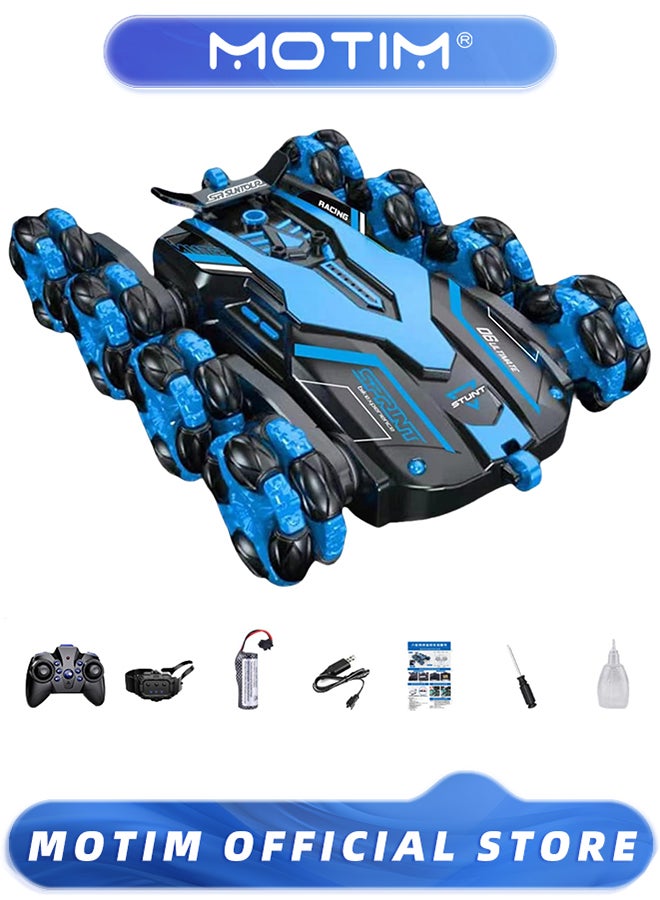 موتيم سيارة تحكم عن بعد 360 درجة دوارة للأطفال مع أضواء LED للأولاد من سن 4 إلى 7 سنوات - Image 1