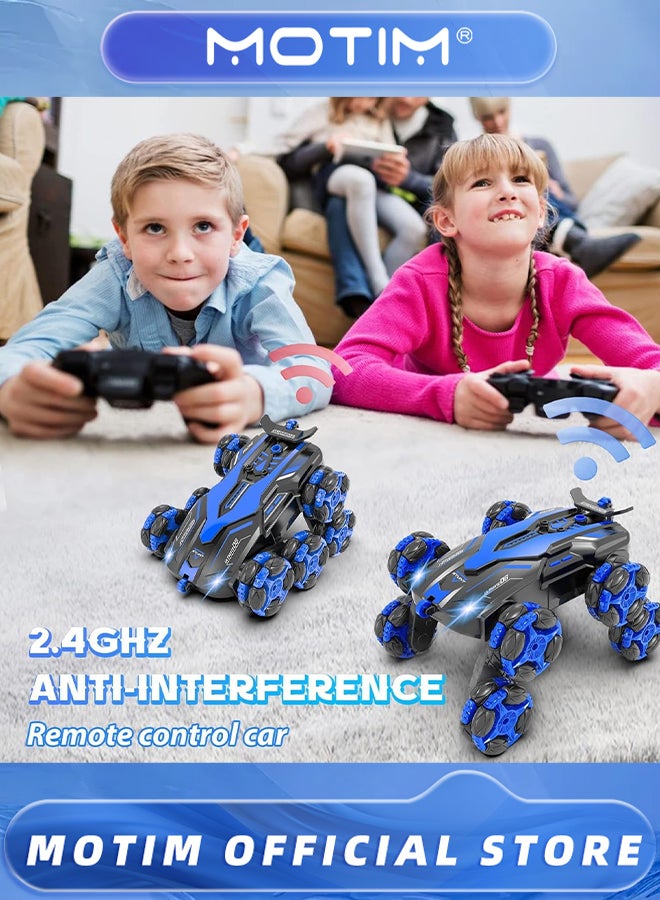 موتيم سيارة تحكم عن بعد 360 درجة دوارة للأطفال مع أضواء LED للأولاد من سن 4 إلى 7 سنوات - Image 3