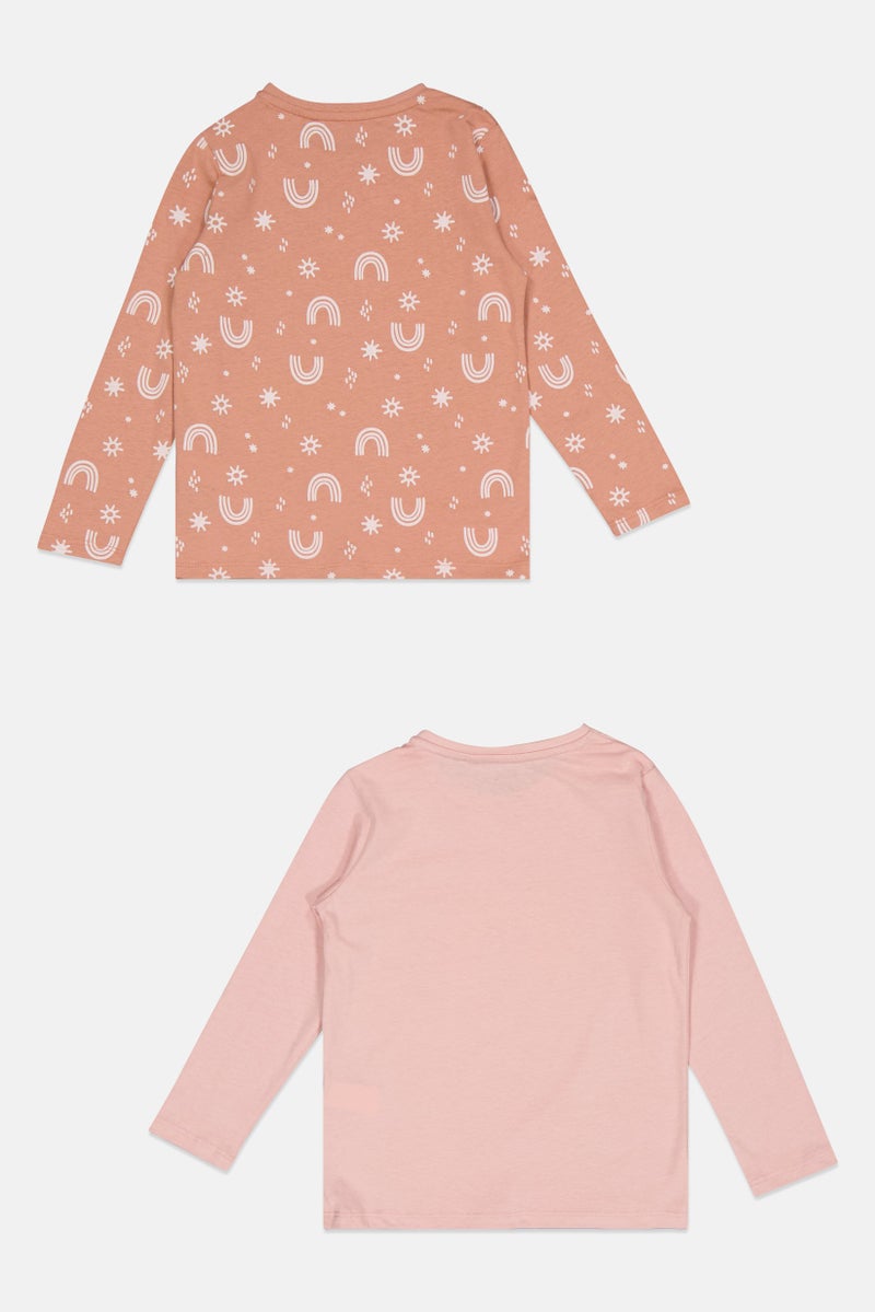 Sinsay Toddlers Girl 2 Pieces Allover Print Long Sleeve Top, Multicolor - Image 3