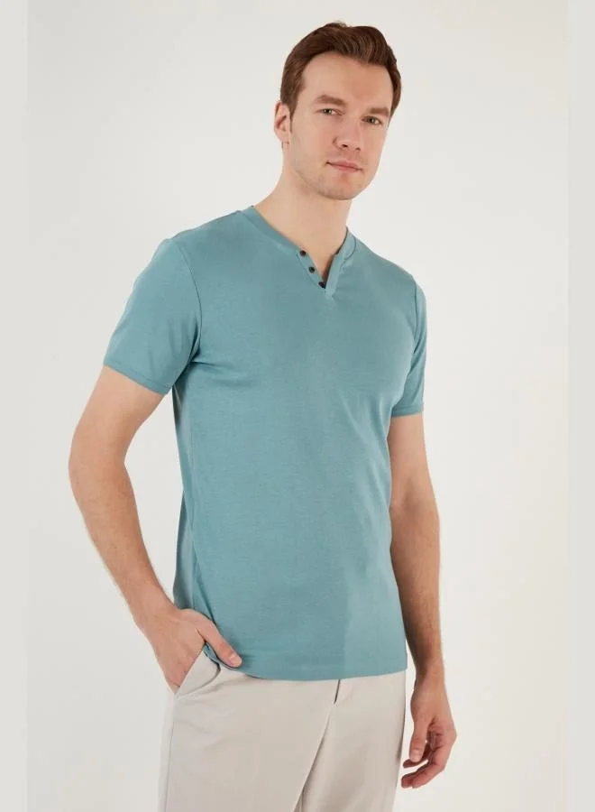 Buratti Buratti Cotton V-Neck Slim Fit T-Shirt Men's T-Shirt 5902122
