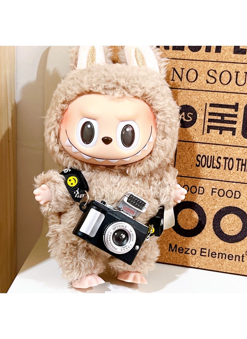 Arabest Labubu Plush Doll 17cm Clothing Accessories Set Camera 