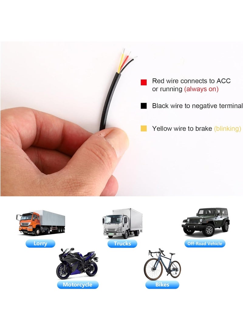 F1 12V LED Rear Brake Light and Safety Stop Signal with Warning Tail Light for Cars, Trucks, SUVs, Red, 1 Piece - Image 5