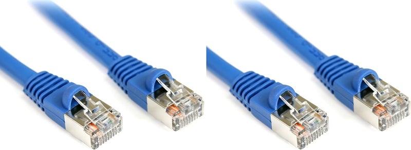 StarTech .com 3 ft Cat5e Blue Snagless Shielded RJ45 F/UTP Cat 5e Patch Cable - 3ft Patch Cord (S45PATCH3BL) (Pack of 2) - Image 1
