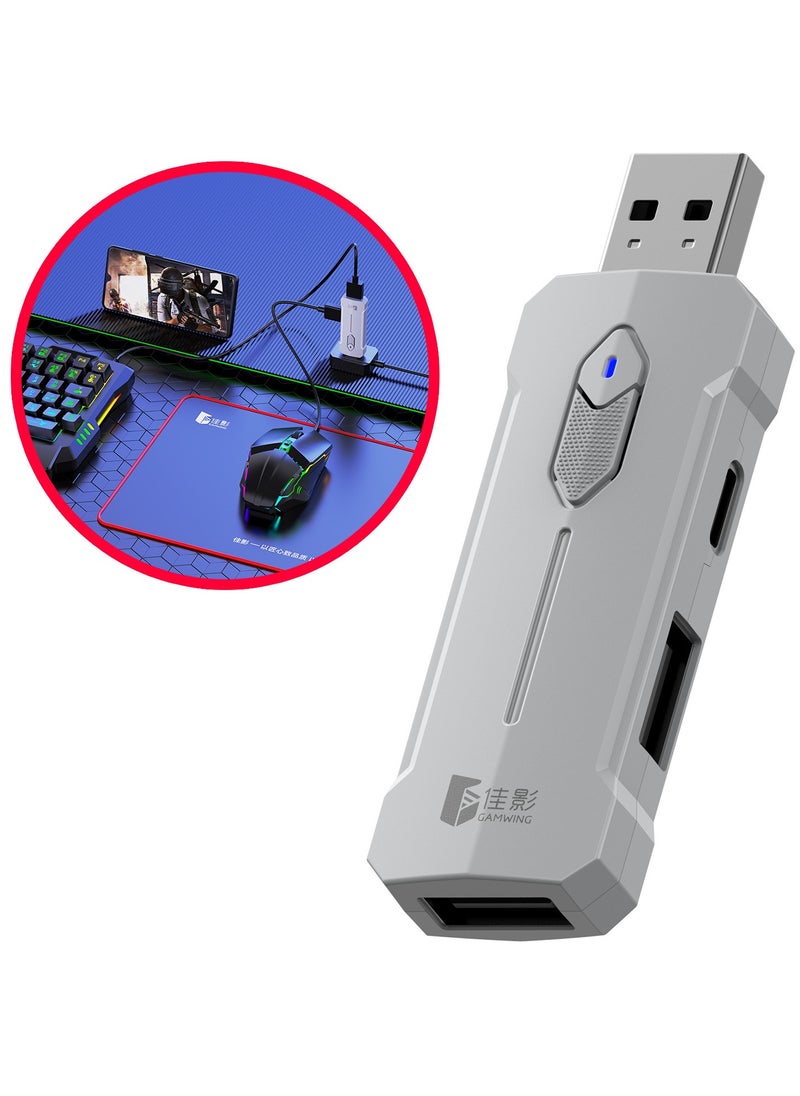 General - Mobile Gaming Keyboard Mouse Converter Set 5 in 1 Mobile Game Combo Pack for Android / HarmonyOS / Hyper OS / Samsung, Ai Recoil Control Function Wireless Connection - Image 1