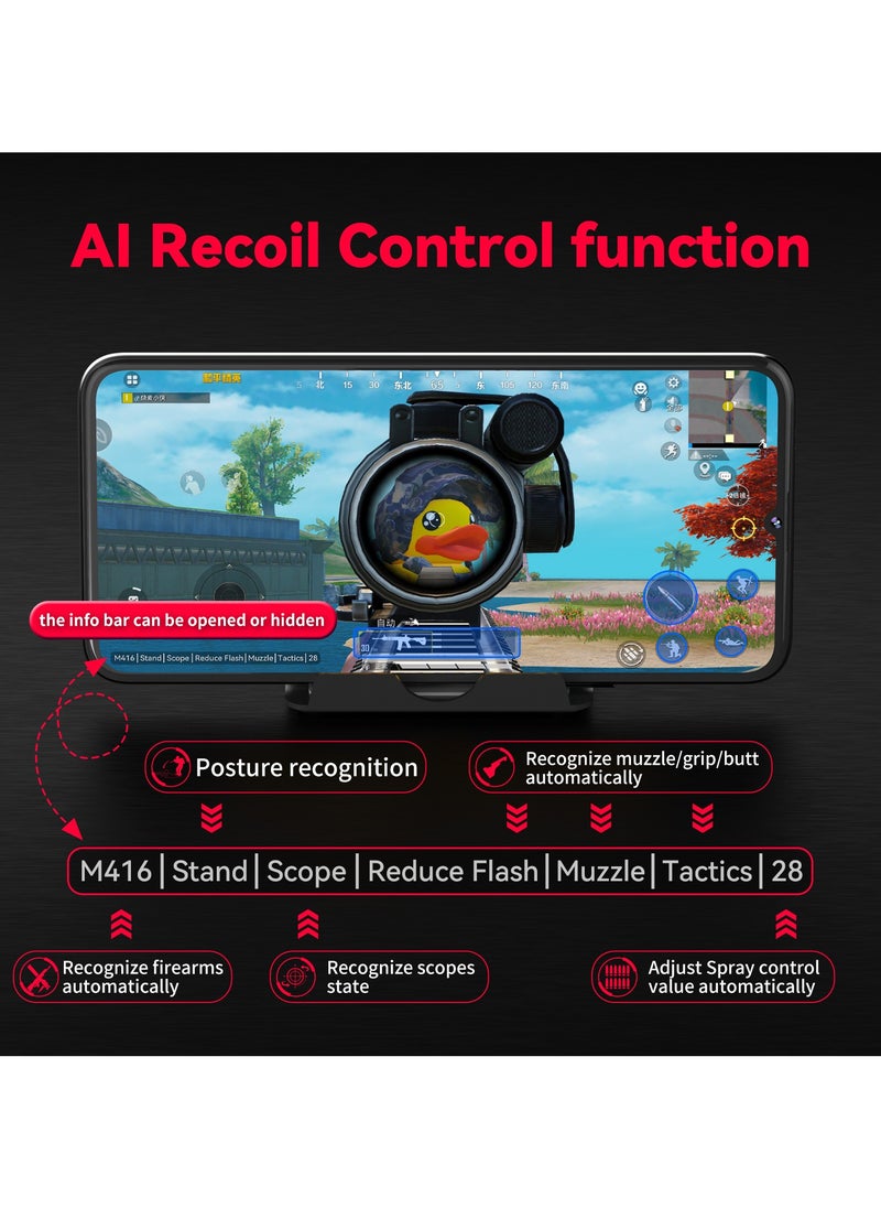 General - Mobile Gaming Keyboard Mouse Converter Set 5 in 1 Mobile Game Combo Pack for Android / HarmonyOS / Hyper OS / Samsung, Ai Recoil Control Function Wireless Connection - Image 1