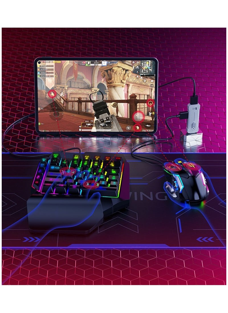 General - Mobile Gaming Keyboard Mouse Converter Set 5 in 1 Mobile Game Combo Pack for Android / HarmonyOS / Hyper OS / Samsung, Ai Recoil Control Function Wireless Connection - Image 1