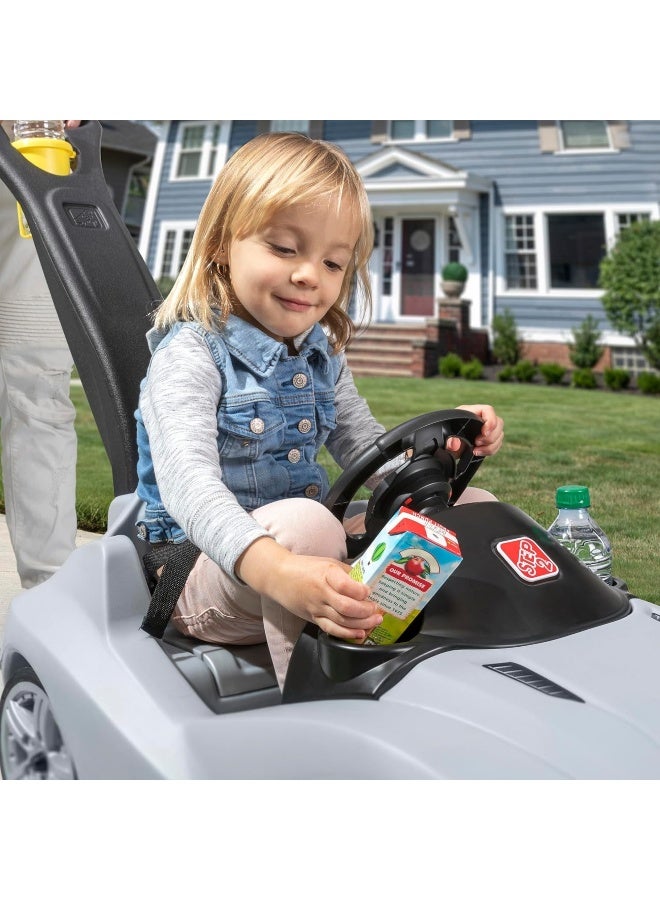 Step2 Whisper Ride Cruiser, Single Seater Kids Push Car, Easy To Store Ride On Toy With Seatbelt, Horn And Storage Trunk, Suitable For Children Both Boys And Girls Aged 18M And Above, Gray - Image 5