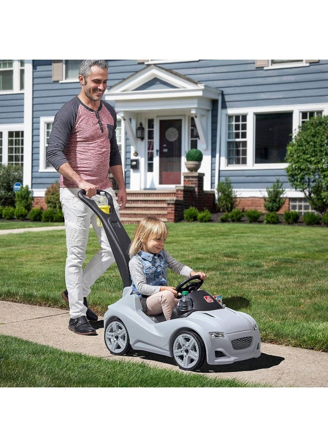 Step2 Whisper Ride Cruiser, Single Seater Kids Push Car, Easy To Store Ride On Toy With Seatbelt, Horn And Storage Trunk, Suitable For Children Both Boys And Girls Aged 18M And Above, Gray - Image 3