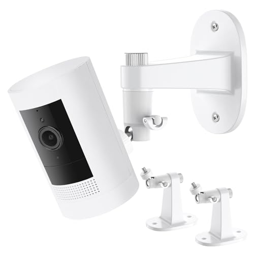 Annkoifu 2Pack Ring Camera Wall Mount for Ring Stick Up Cam Ring Outdoor Cam Plus 360 Degree Adjustable No Drilling Mount for Ring Outdoor Indoor CameraWhite - Image 1