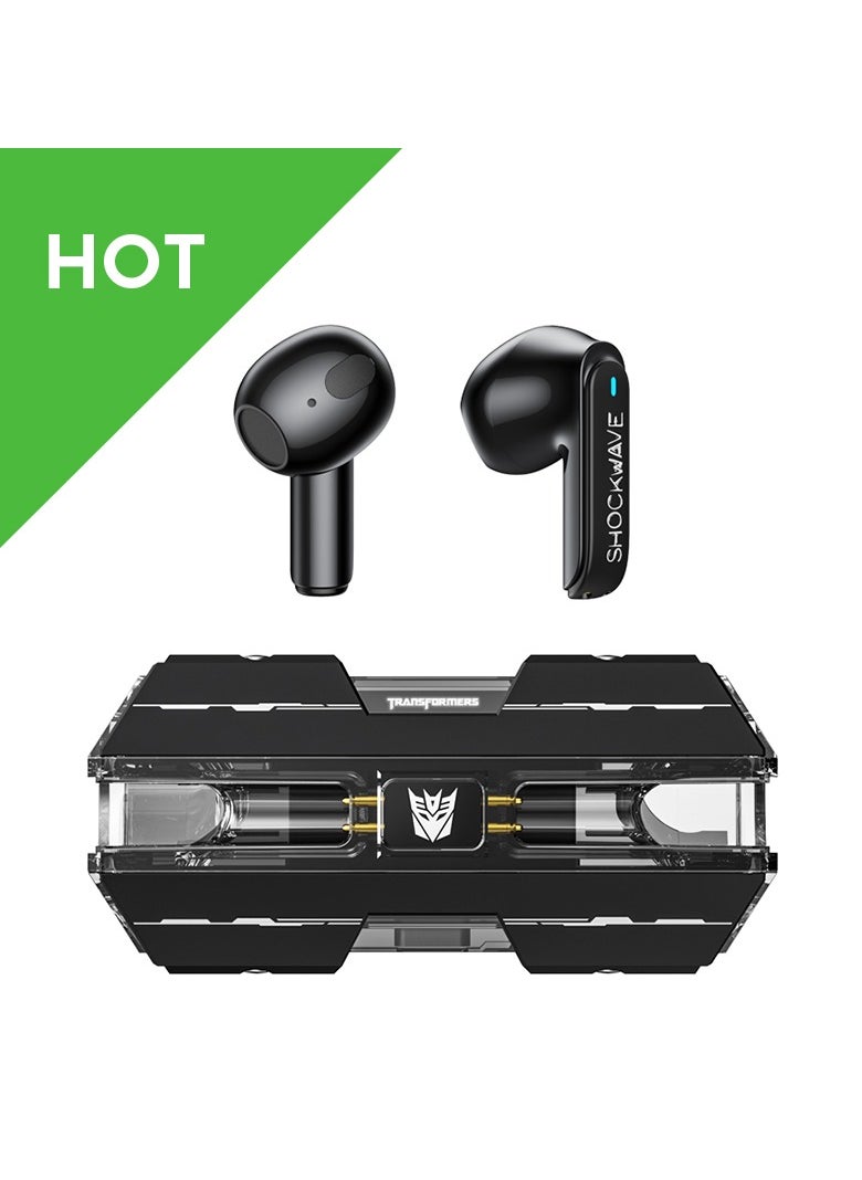 TRANSFORMERS Transformers TF-T01 Wireless Headphones Bluetooth  Earbuds Headsets Shockwave Black  High Quality And Intelligent Noise Reduction，HD Calls, HIFI Stereo, 1.5h Charging Time, Suitable For All Models  - Image 2
