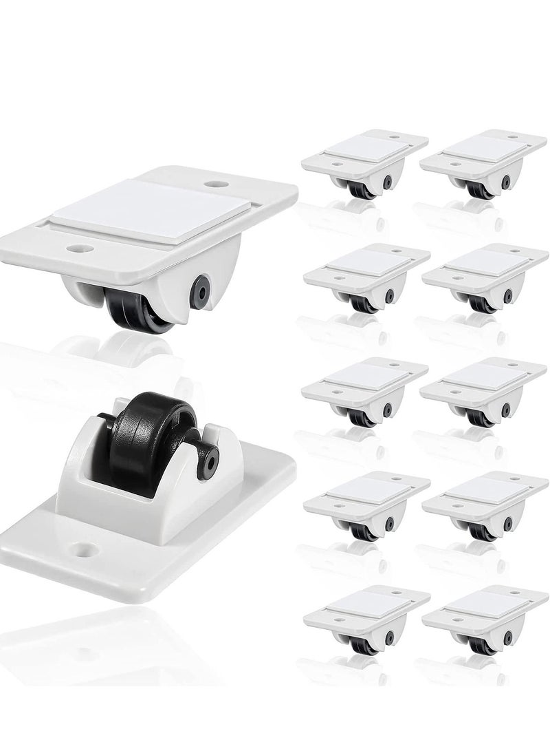 SYOSI 12 Self-Adhesive Casters Mini Fixed Casters Plastic Wheels for Storage Boxes Garbage Cans DIY Toy Car Boxes Storage - Image 1