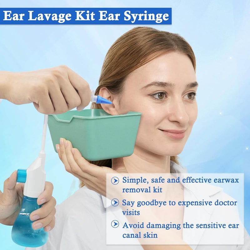 MOEBULB Ear Wax Removal Kit Earwax Removal Tools Manual Ear Irrigation Flushing System Ear Cleaner Safe  Effective Ear Cleaning Kit for Adults Kids  Elders Home Ear Washer No Doctors Visit Require - Image 2