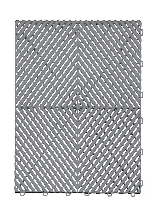 Swisstrax Ribtrax PRO Interlocking Garage Floor Tiles, 15.75 x 15.75-Inch, Pearl Grey, 6 Piece Set - Image 1
