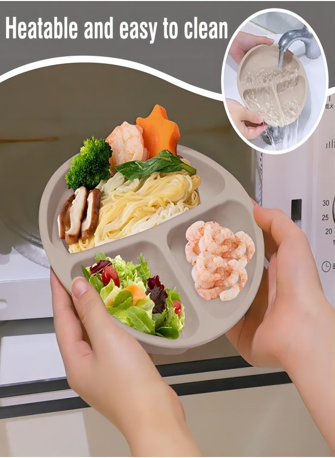 iMissiu - Baby Feeding Set 9 Piece, Baby Led Weaning Utensils Set Includes Suction Bowl and Plate, Baby Spoon and Fork, Sippy Cup with Straw and Lid, Baby Feeding Supplies - Image 1