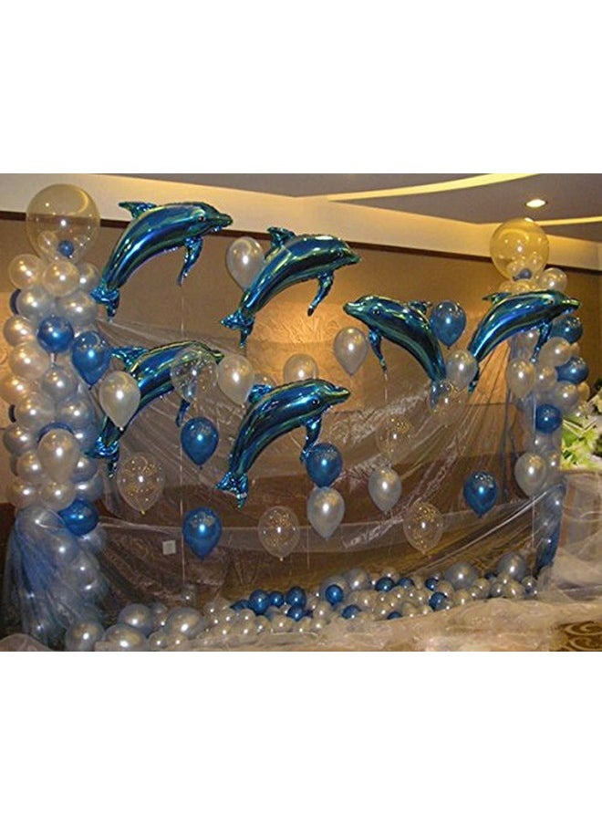 Balloonistics Masti Zone Shark Latex Balloon, 4 Piece, Multicolour, Foil  - Image 1