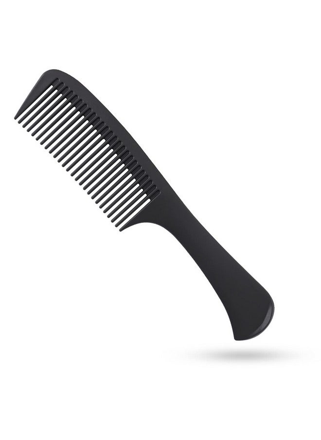 WEXNECOWKZ - Large Detangling Comb With Professional Handle - Carbon Fiber, Cutting, Hairdressing, Styling, Round Tooth, Barber, Travel Hair Comb for Men and Women - Image 1