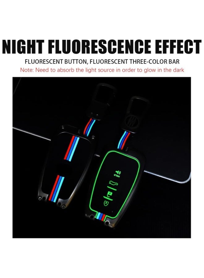 7Cylinder Zinc Alloy Durable Key Fob Cover with Key Chain Compatible with Toyota, Camry, RAV4, Highlander, Avalon, C-HR, Prius, Corolla, GT86 (2018-2021) - Silver, 4 Buttons. - Image 4