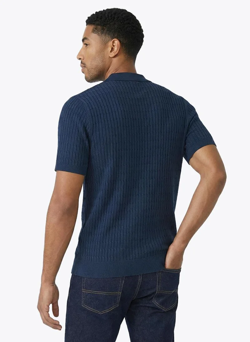 Nautica Men Regular Fit Short Sleeve Shirt for Everyday Casual Wear-Navy