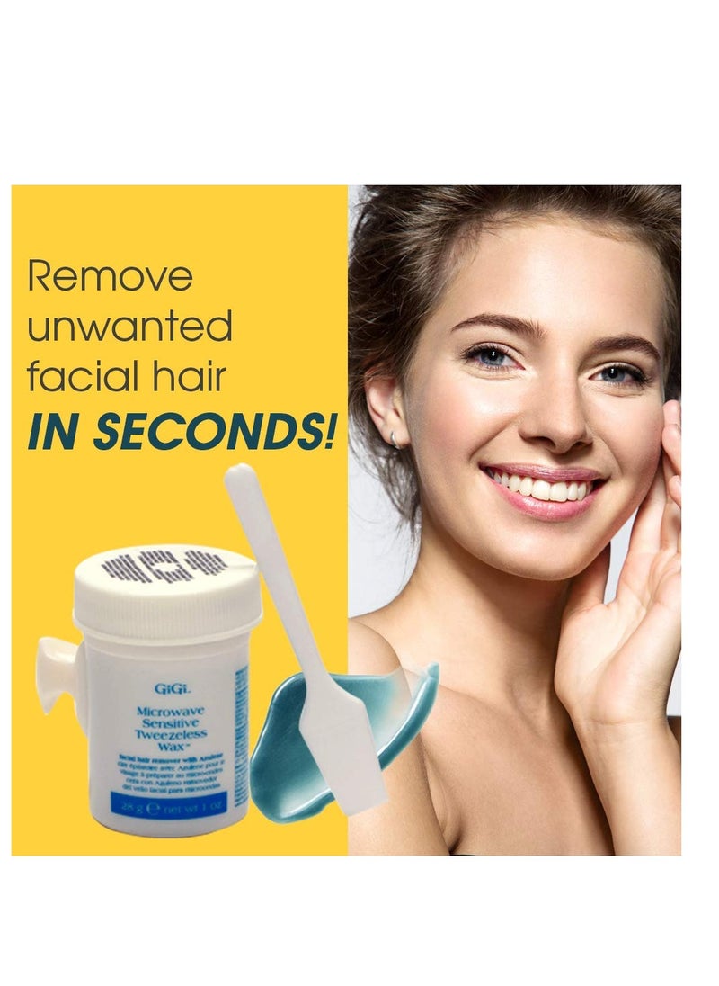 GiGi GiGi Microwave Tweezeless Wax, Non-Strip Waxing Kit Gentle Remover for Sensitive Skin, Painless Hair Removal - 2 Pack  - Image 3