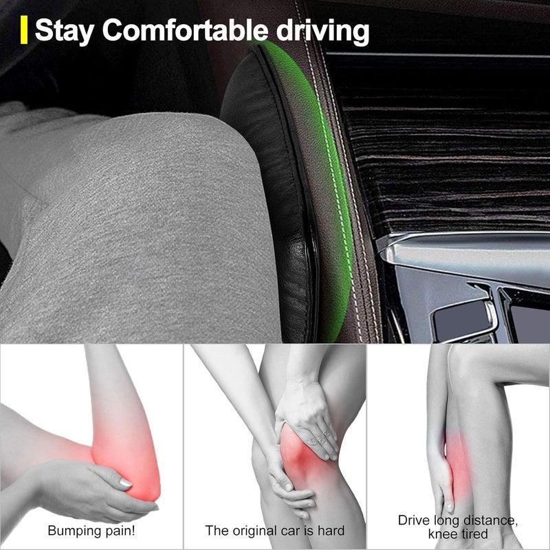 STHIRA 2 Pack Car Knee Cushion Pad,Car Armrest Cushion,Auto Center Console Side Knee Leg Elbow Cushion Soft Pad,Elastic Thigh Support Comfort Pillow Knee Pain Relief Leaning Interior Accessories - Image 4
