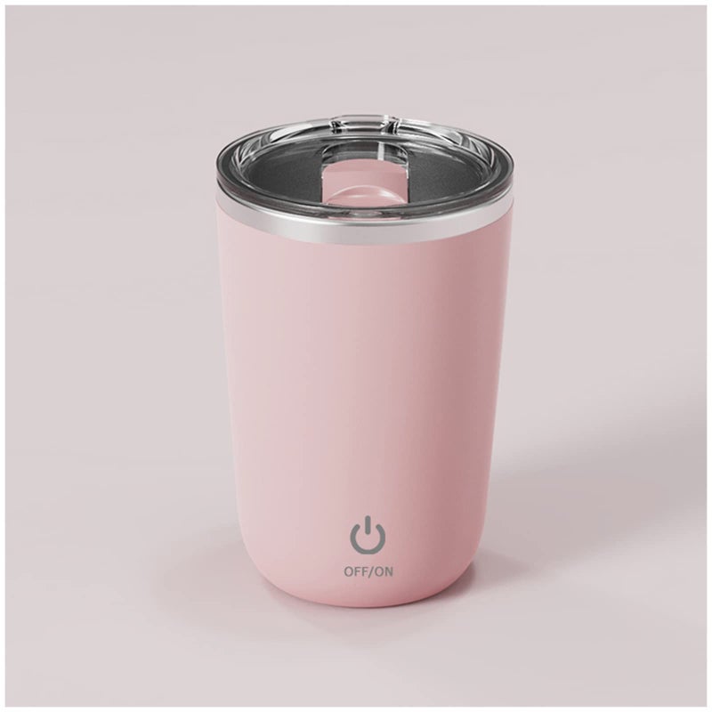 FOXNSK Self Stirring Mug Electric Mixing Cup Magnetic Rechargeable Auto Mug Coffee Rotating Home Office Travel Suitable for CoffeeMilkCocoa CPink