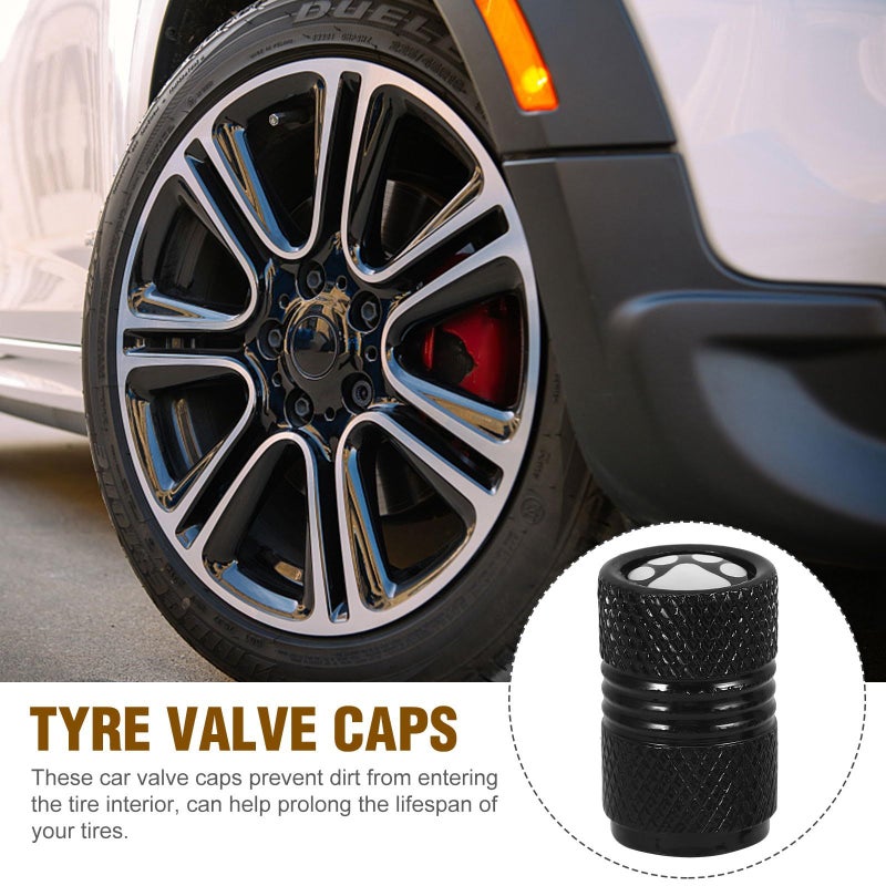 4PCS Aluminum Alloy Tire Valve Stem Caps Anti Leak Air Valve Covers Car SUV - Image 4