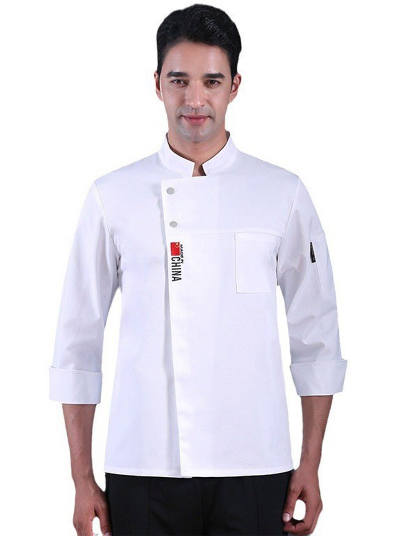 2025 Autumn/Winter New Chef Uniform Workwear Long Sleeve Restaurant Kitchen Catering Specialized Workwear Can Be Embroidered - Image 3