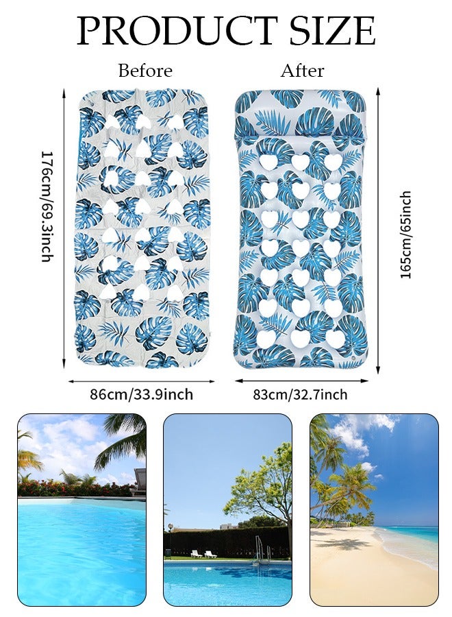 دونيسو عوامات حمام السباحة، طوافات قابلة للنفخ لحمام السباحة للرجال والنساء، عوامات بفتحات قابلة للنفخ للمياه، طوافات للكبار في حمام السباحة، كرسي قابل للاستلقاء، سرير عائم، تبريد حمام السباحة، عوامات حفلات الصيف - Image 2