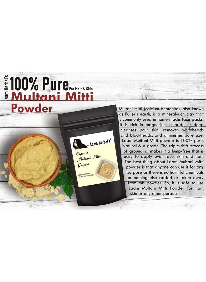 Laam Herbals Multani Mitti Powder | Instant Glow | Natural Skin Glow, Anti-Acne, Unclog Pores, Oil Secretion, De-Tan, Anti-Wrinkles | For Skin & Hair (250 G) - Image 4