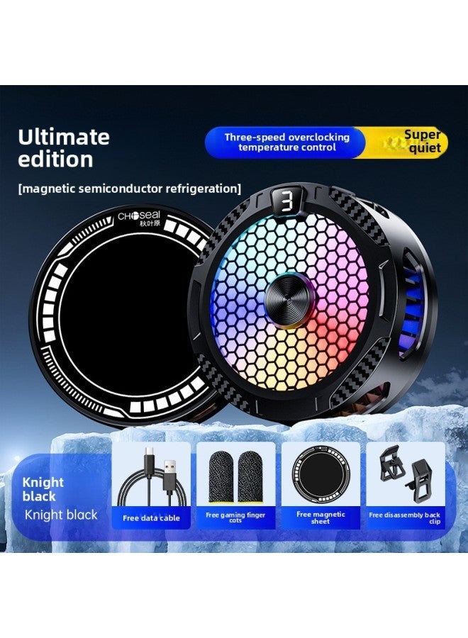 Mobile Phone Radiator Semiconductor Frozen Heat Dissipation Air-cooled Summer Refused To Hot Artifact-Colour:【ultimate Edition】 Black - Image 1