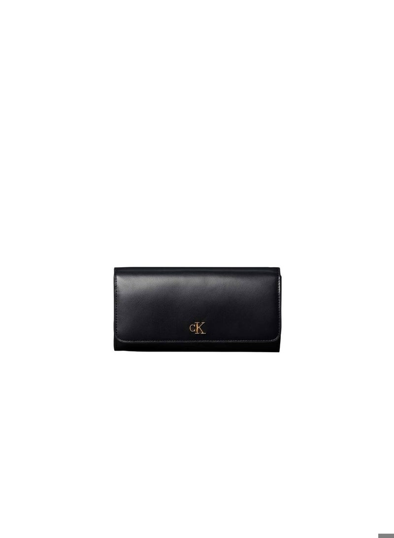 CALVIN KLEIN Leather RFID Monogram Longfold Wallet - Image 1