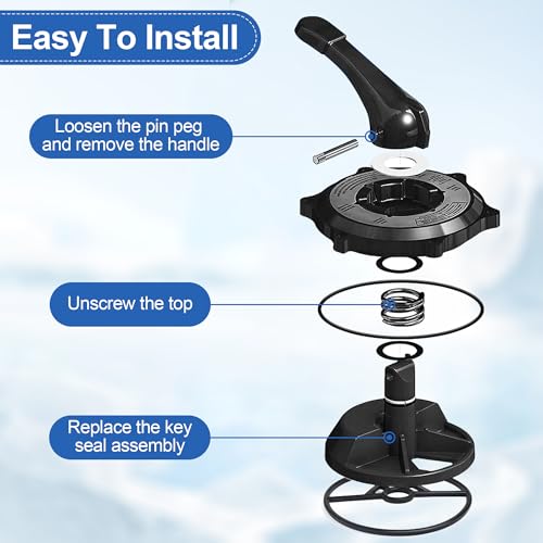 Dfnidy SPX0714CA Key Seal Assembly for H-ayward Multiport Valve and Sand Filter Systems, Pool Pump Multi Port Valve Seal Kit Compatible with H-ayward Variflo Top Mount SP0714T, S166T Sand Filter Parts - Image 5