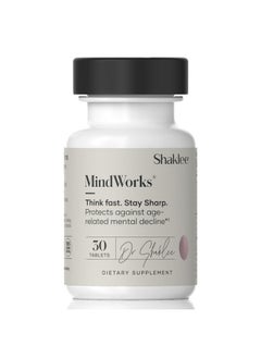 شاكلي Shaklee MindWorks® - مكمل غذائي لصحة الدماغ لزيادة حدة الدماغ والتركيز - العناصر الغذائية والمستخلصات المدعومة - بوليفينول بذور العنب من شاردونيه، مستخلص الجوارانا، فيتامينات ب6، ب12، حمض الفوليك - 30 قرصًا  - Image 1