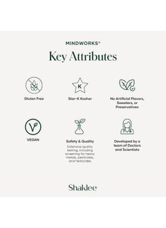 شاكلي Shaklee MindWorks® - مكمل غذائي لصحة الدماغ لزيادة حدة الدماغ والتركيز - العناصر الغذائية والمستخلصات المدعومة - بوليفينول بذور العنب من شاردونيه، مستخلص الجوارانا، فيتامينات ب6، ب12، حمض الفوليك - 30 قرصًا  - Image 5