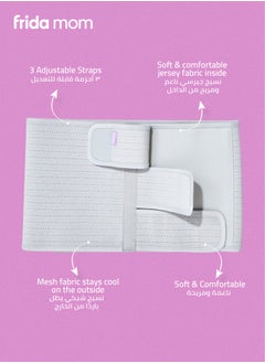 frida mom Postpartum Abdominal Support Binder – Adjustable Compression Belt for C-Section & Postpartum Recovery, Breathable & Comfortable Belly Wrap for Core Support  - Image 3