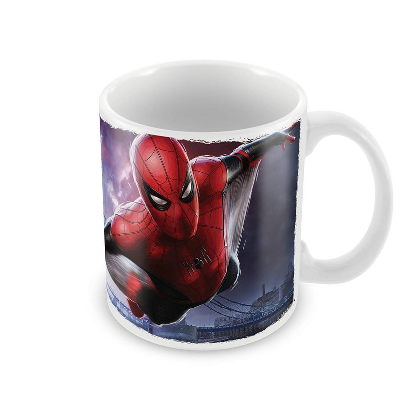 Posterboy Marvel Ceramic Coffee Mug Spiderman Fly Theme Avengers Superheroes Marvel Round Mug 325ml 8 cm x 8 cm x 10 cm - Image 1