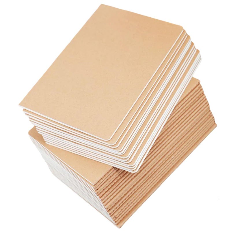 Wotion 24 Pack A5 Kraft Notebook Journals for Writing 8.3x5.5 Inches Size College Ruled Subject Notebooks 60 Pages with Lined Paper Students and Office Notebook - Image 1