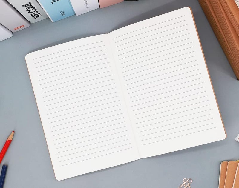 Wotion 24 Pack A5 Kraft Notebook Journals for Writing 8.3x5.5 Inches Size College Ruled Subject Notebooks 60 Pages with Lined Paper Students and Office Notebook - Image 2