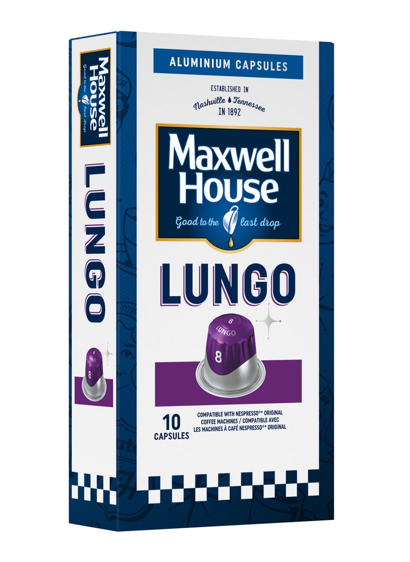 Maxwell House Lungo Intensity 8 Coffee Capsules 10 Capsules (52g)  - Image 3