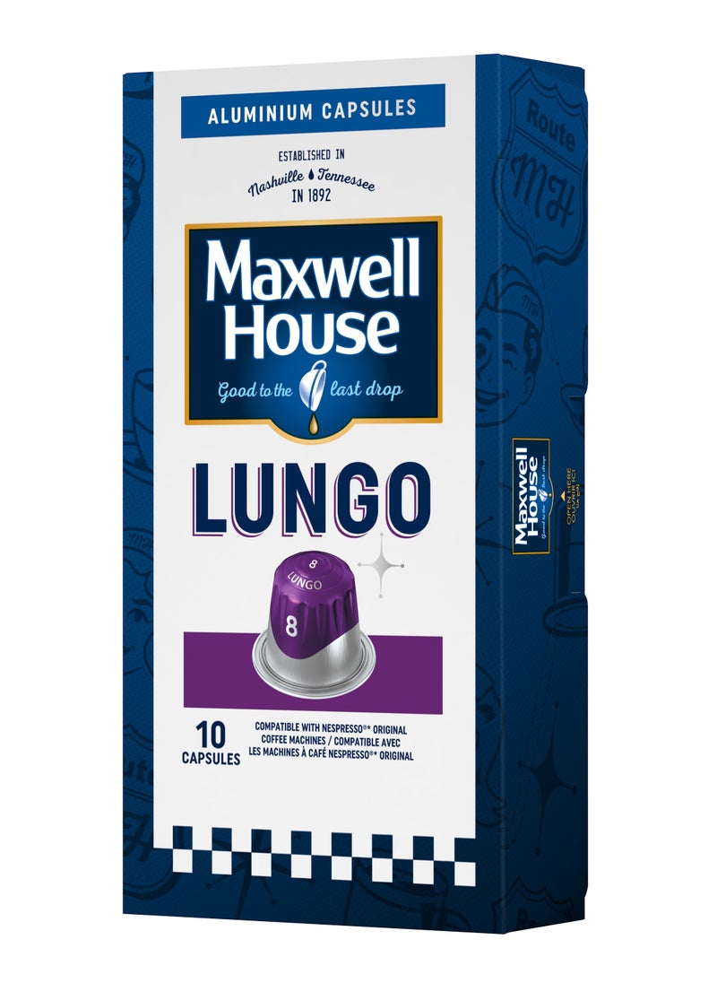 Maxwell House Lungo Intensity 8 Coffee Capsules 10 Capsules (52g)  - Image 4