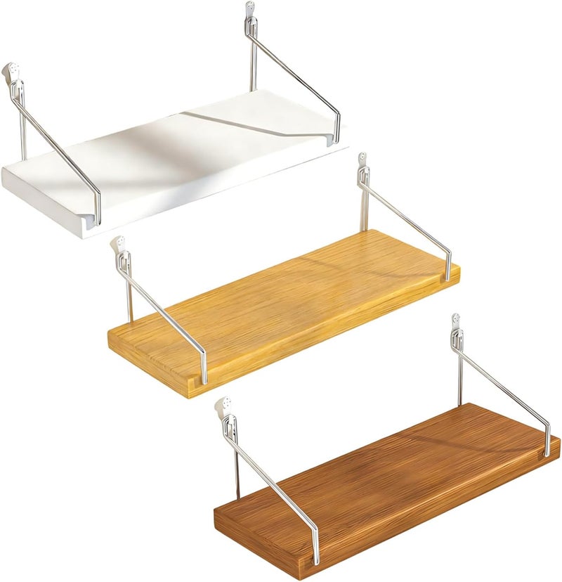 ordinarYone Wooden Wall Mounted Projector Stand Featuring Seamless Hook Design For Home Organization And Space Saving - Image 3
