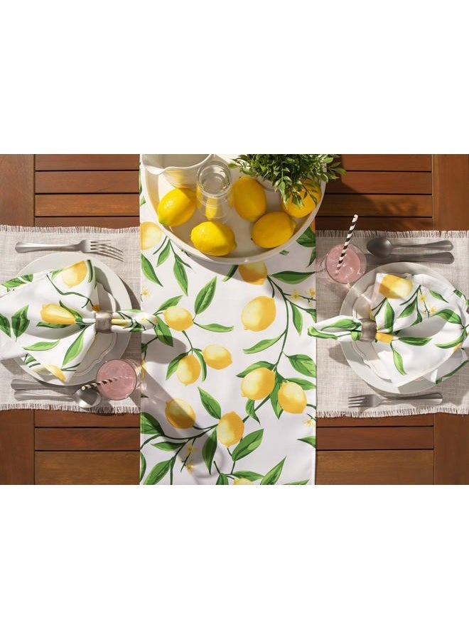 DII CAMZ11287 Table Runner, Spilll Proof and Waterproof for Outdoor or Indoor Use, Machine Washable, 14x72, Lemon Bliss - Image 5
