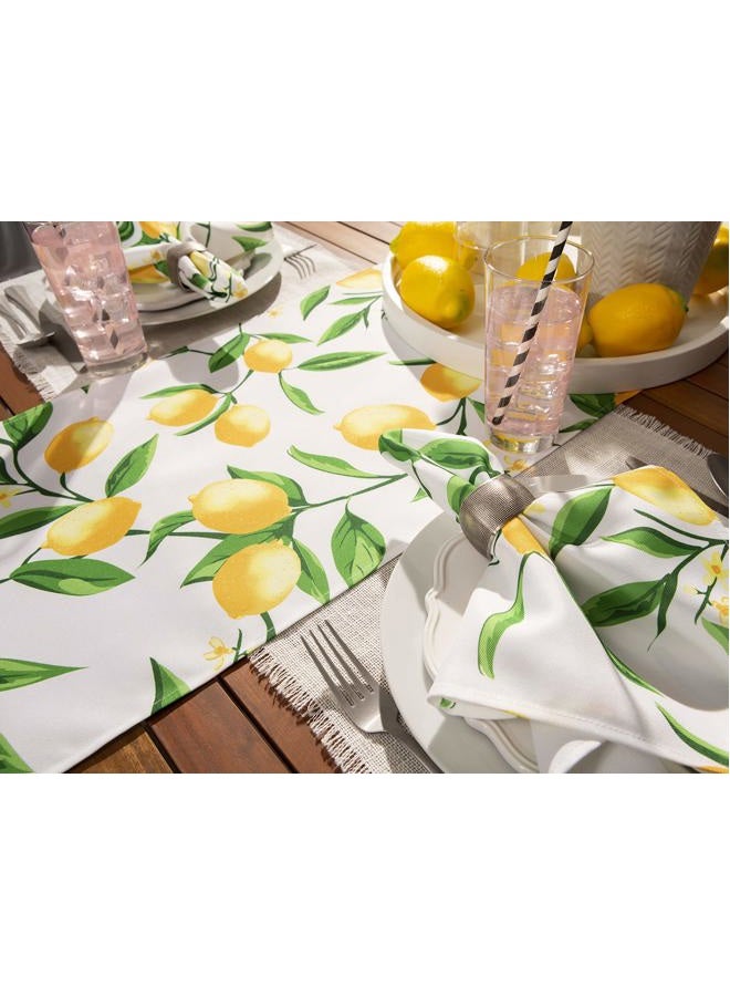DII CAMZ11287 Table Runner, Spilll Proof and Waterproof for Outdoor or Indoor Use, Machine Washable, 14x72, Lemon Bliss - Image 4