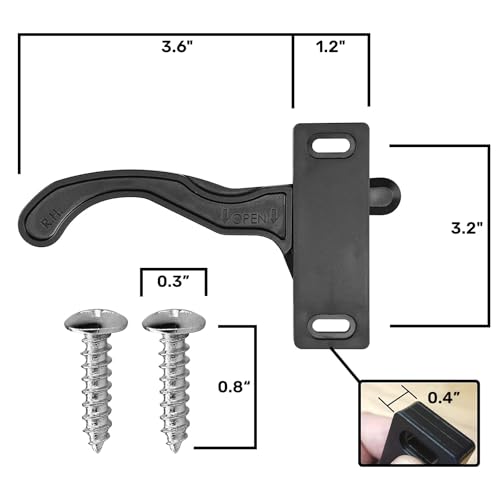RVGUARD RV Screen Door Latch Right Handle Kit for Camper Trailer Motorhome - Image 3