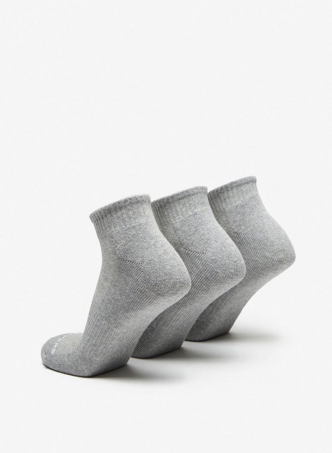 SKECHERS Logo Print Crew Length Sports Socks - Set of 3 - Image 3