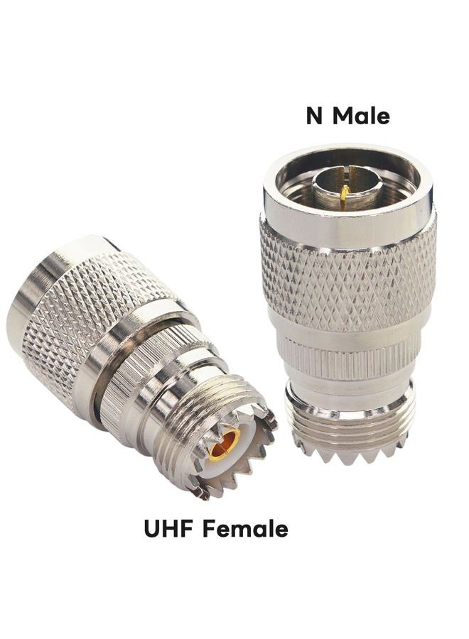 BOOBRIE BOOBRIE RF Coaxial Adapter UHF Female SO239 to N Male Connector for Antennas Wireless LAN Devices WiFi Radios External Antenna Pack of 2 - Image 2