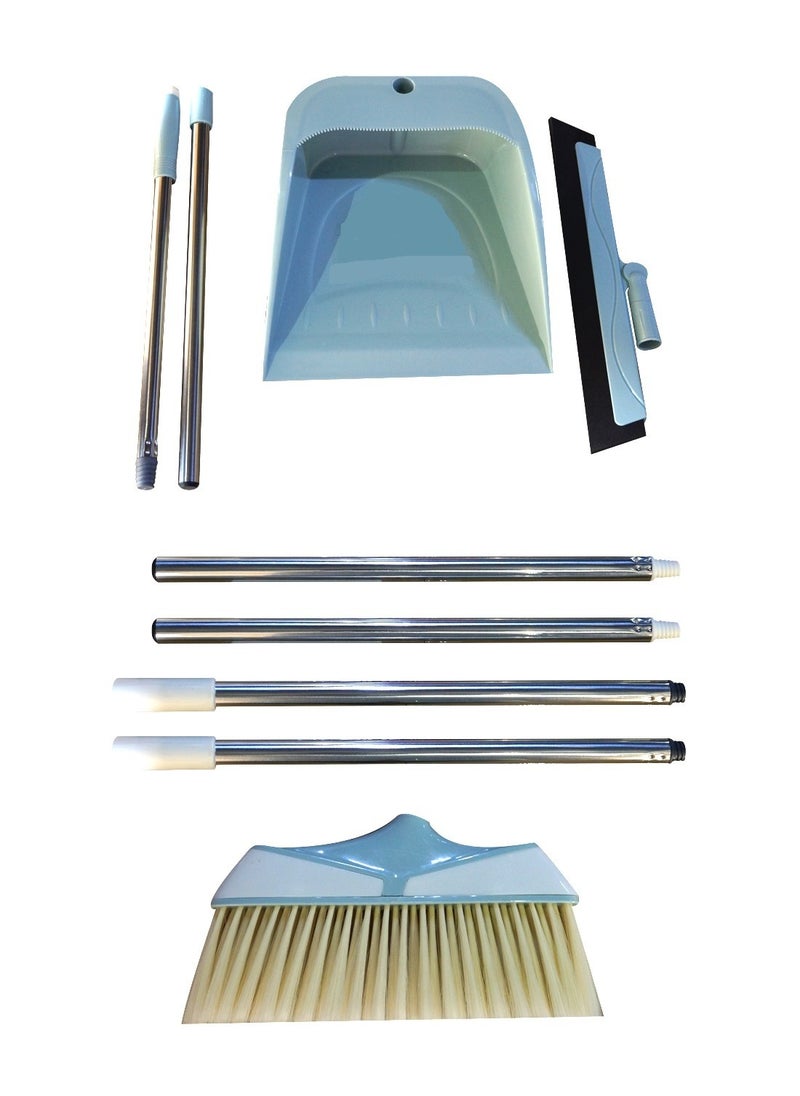 AIWANTO Broom and Dustpan Cleaning Set, Compact Sweeping Tool for Home, Office, Kitchen and Floor Cleaning, Space Saving Design  - Image 2