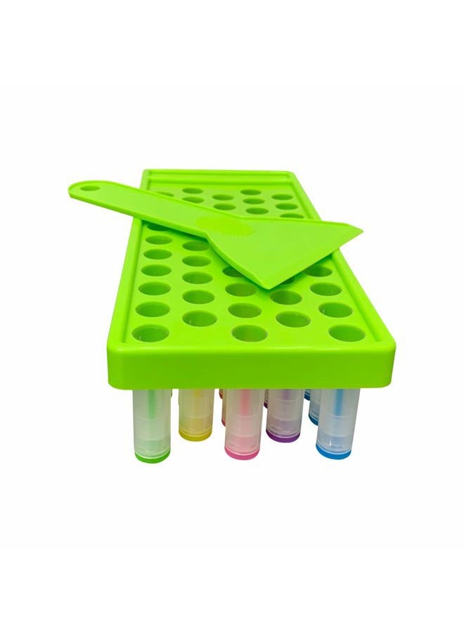 RONRONS Professional Lip Balm Crafting Kits, Lipsticks Filling Tray and Spatula DIY Lipstick Gifts for Women Girls (Green) - Image 5