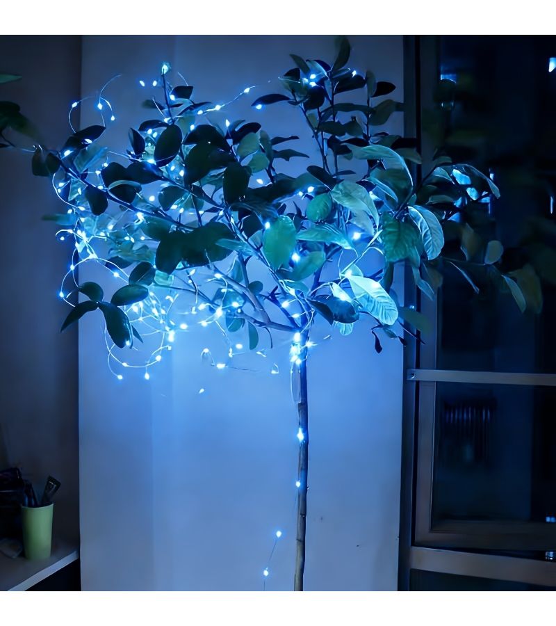 100 مصباح LED بطول 472.44 بوصة متعدد الألوان يعمل بالطاقة الشمسية ساطع مع ثمانية أوضاع مقاوم للماء IP54 للكريسماس والحديقة وحفلات الزفاف وعيد الحب والشرفة والممر والفناء - Image 5